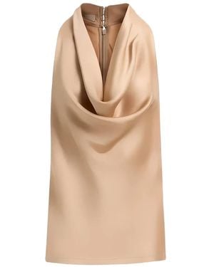 Elie Saab Envers Halter-Neck Draped Blouse - Natural