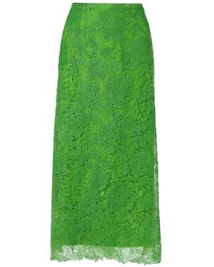 Carolina Herrera Lace Midi Skirt - Green
