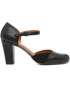 Chie Mihara 85Mm Nica Leather Ankle-Strap Court Shoes - Black