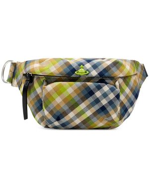 Vivienne Westwood Zeus Tartan Belt Bag - Green