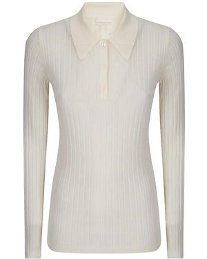 A.P.C. Polo À Design Côtelé - White