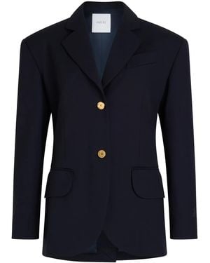 Patou Belted Twill Jacket - Blue