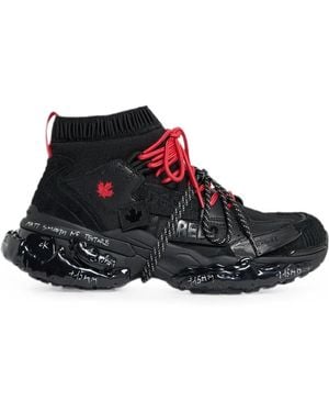 DSquared² Faster Paneled Sneakers - Black
