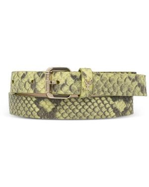 Patrizia Pepe Ceinture À Effet Peau De Serpent - Green