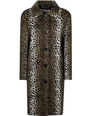 Blumarine レオパード コート - ブラック