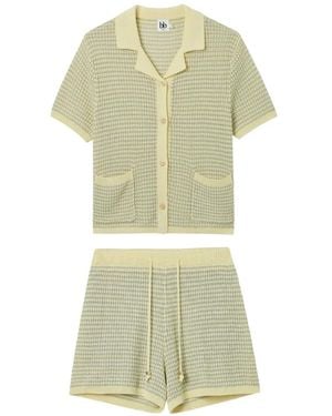 B+ AB Set De Bermudas De Punto Texturizadas - Verde