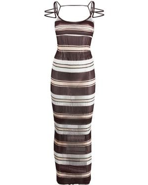 Jacquemus Sognu Striped Maxi Dress - White
