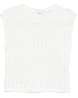 IRO Uzelie Sheer-Panelled Sleeveless Cotton Top - White