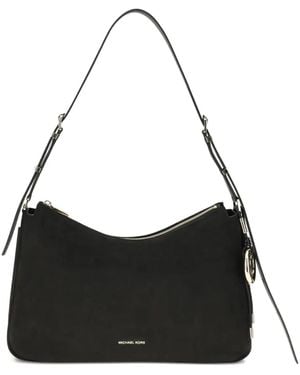 Michael Kors Logo-Charm Shoulder Bag - Black