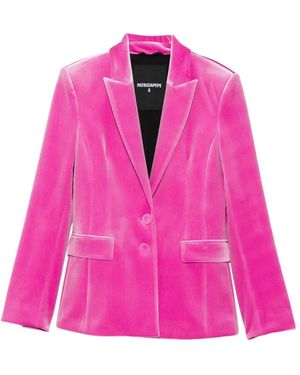 Patrizia Pepe Einreihiges Sakko Aus Samt - Pink