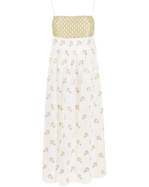 Olympiah Abito Con Ricamo A Fiori - Bianco