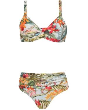 Lygia & Nanny High Waist Bikini Met Tropische Print - Groen