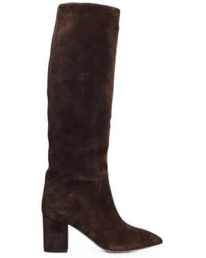 Paris Texas Anja Suede Pointed-Toe Boots - Brown