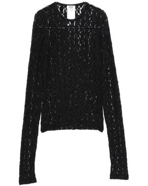 Liu Jo Lace Long-Sleeve T-Shirt - Black