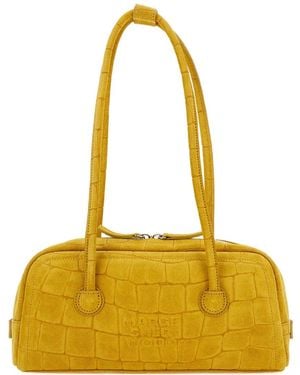 Marge Sherwood Boston Crocodile-Embossed Shoulder Bag - Yellow