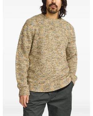 Revolution Melierter Pullover Mit Rundhalsausschnitt - Natur