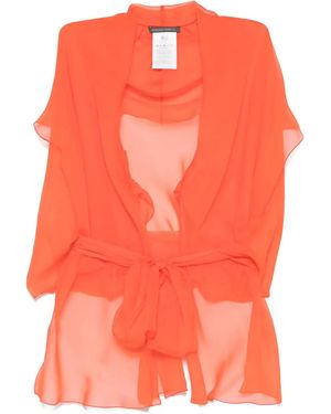 Alberta Ferretti Veste En Soie - Orange