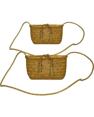 Dragon Diffusion Minsu Woven Leather Tote Bag - Metallic