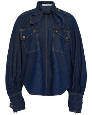 Zimmermann Denim Cargo Blouse - Blue