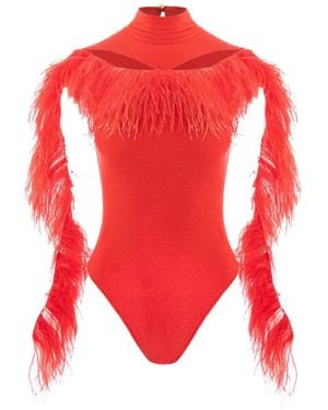 MANURI Dolly Bodysuit - Red
