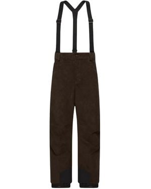 Moncler Corduroy Braces Ski Pants - White