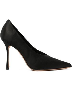 Jude Kiss Satin Court Shoes - Black