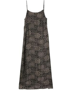 Uma Wang Anaya Floral-Print Midi Dress - Black