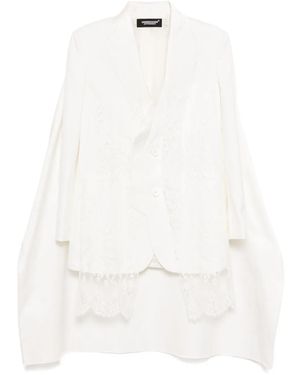 Undercover Lace-Trim Blazer - White