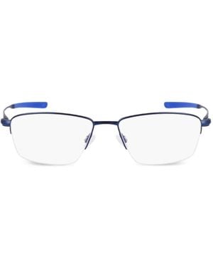 Nike Rectangle-Frame Semi-Rimless Glasses - Blue