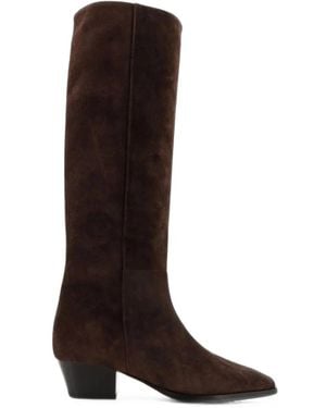 Aeyde Suede Pointed-Toe Boots - Brown