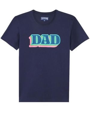 Vilebrequin T-Shirt mit Text-Print - Blau