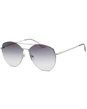 Calvin Klein Geometric-Frame Sunglasses - White