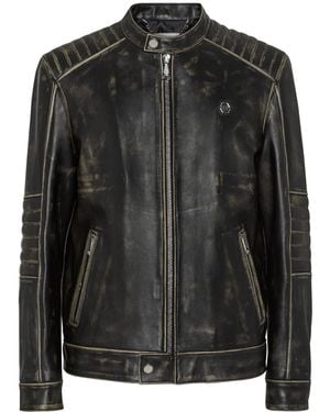 Philipp Plein ライダースジャケット - ブラック