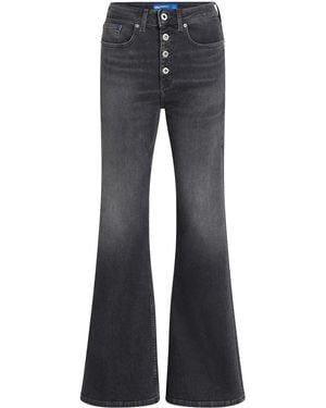 Karl Lagerfeld Schlagjeans mit hohem Bund - Blau