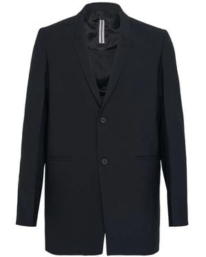 Rick Owens Single-Breasted Blazer - Blue