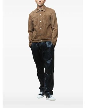 Giorgio Brato Button-Up Suede Jacket - Brown