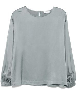 Ottod'Ame Bluse Mit Rundem Ausschnitt - Grau