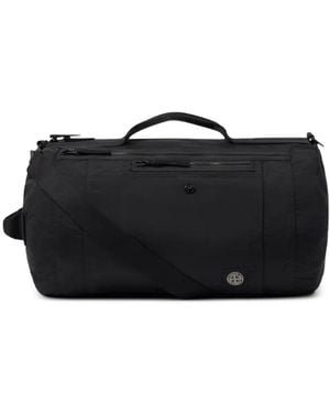 Stone Island Logo-Patch Holdalls Bag - Black