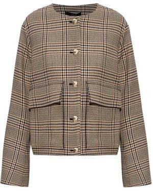 Paul Smith Check-Pattern Buttoned Jacket - Brown
