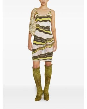 Isa Boulder Vestido Con Motivo De Ondas - Metálico