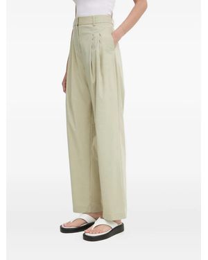 Samsøe & Samsøe Front-Pleat Straight Pants - White