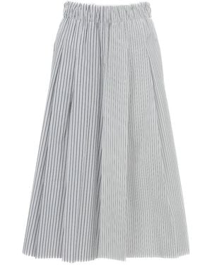 Jejia Striped Drawstring Pants - Gray