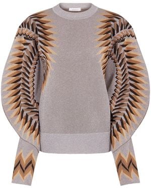 Rabanne Pull À Motif Jacquard - Marron
