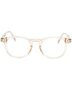Tom Ford Clear Pantos-Frame Glasses - Natural