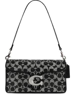 COACH Tabby Logo-Embellishment Patterned Shoulder Bag - Black