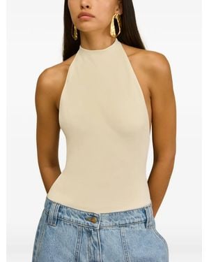 Cult Gaia Minnie Halterneck Backless Bodysuit - Blue