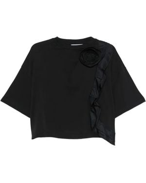 Max Mara Frilly Jersey T-Shirt - Black