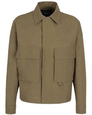 Laminar Button Chest-Pocket Jacket - Green