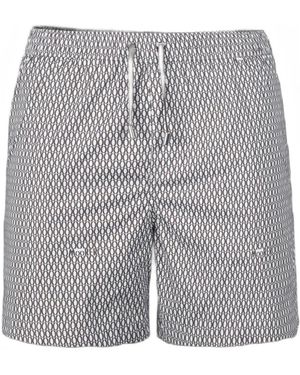 Moorer Badeshorts Mit Geometrischem Print - Grau