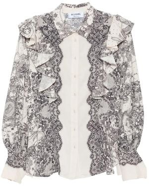 Blugirl Blumarine Lace-Print Shirt - White